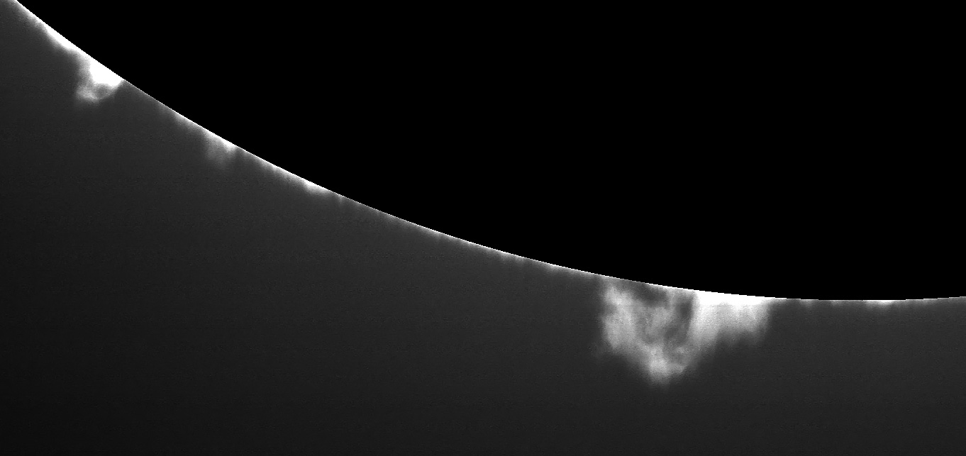 H-alpha big prominence closeup