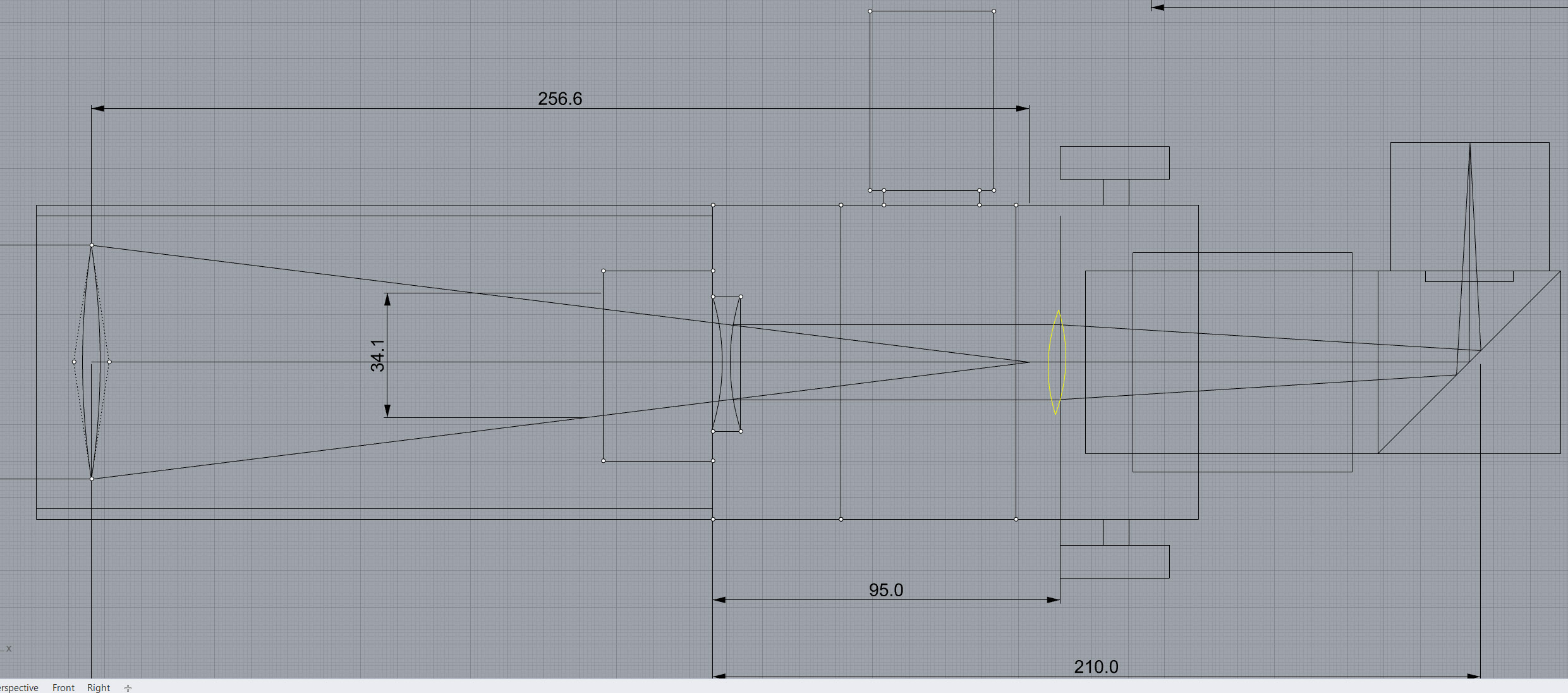 Optical schema LS60THa