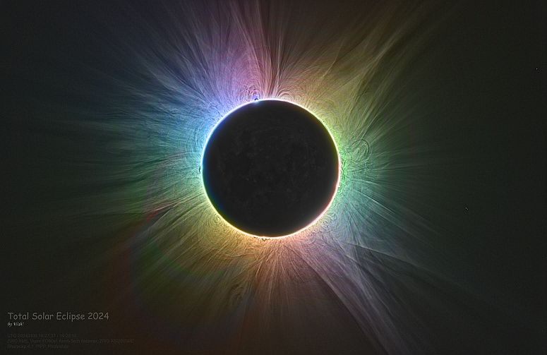 Polarization information of the corona in color